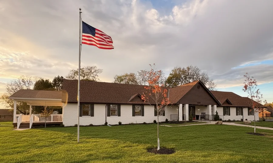 Exterior shot of optimized senior living Fairfield location
